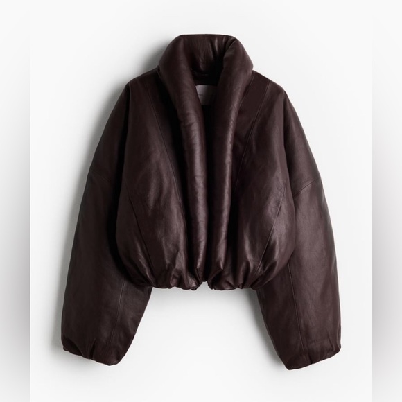 Hm leather jacket with shawl collar med - Picture 1 of 10